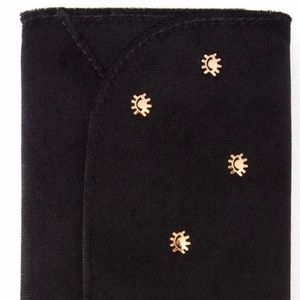 Sonic black velvet iPhone wristlet